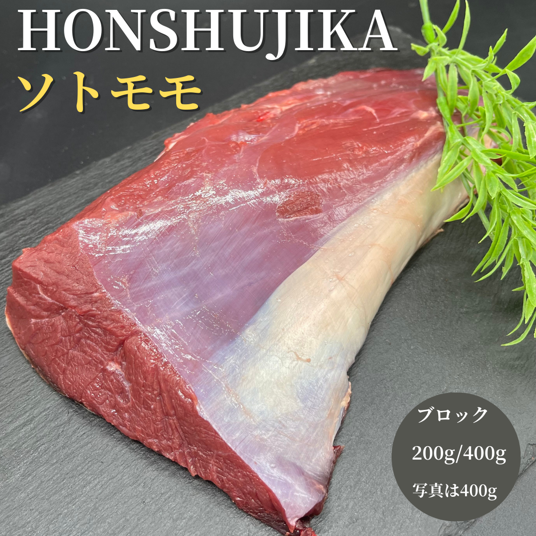 国産鹿肉　ソトモモ　本州鹿　ジビエ　【加工・煮込みに最適！まとめ買いにおすすめ部位】